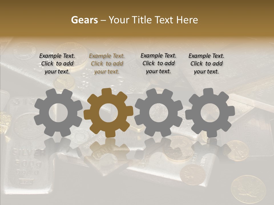 Gold Assay Bar PowerPoint Template