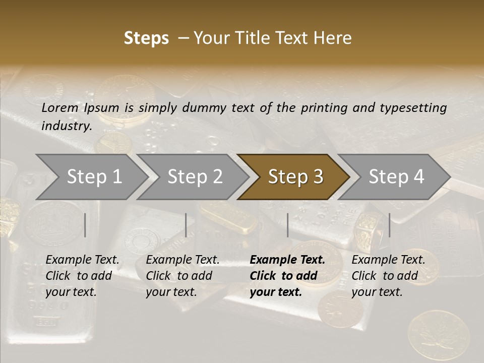 Gold Assay Bar PowerPoint Template