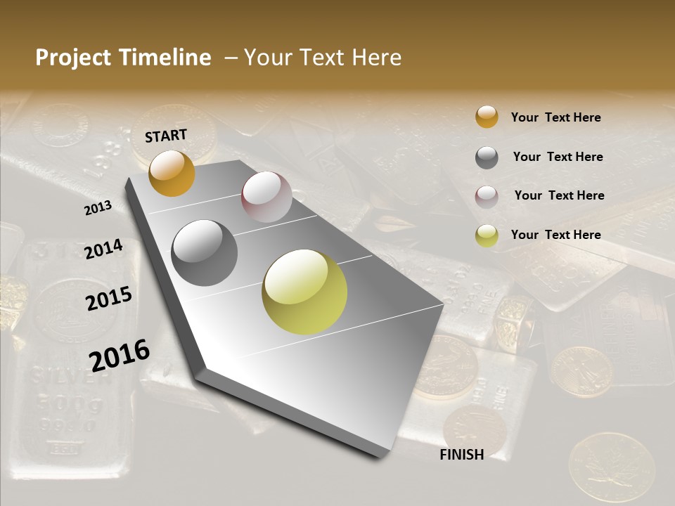 Gold Assay Bar PowerPoint Template