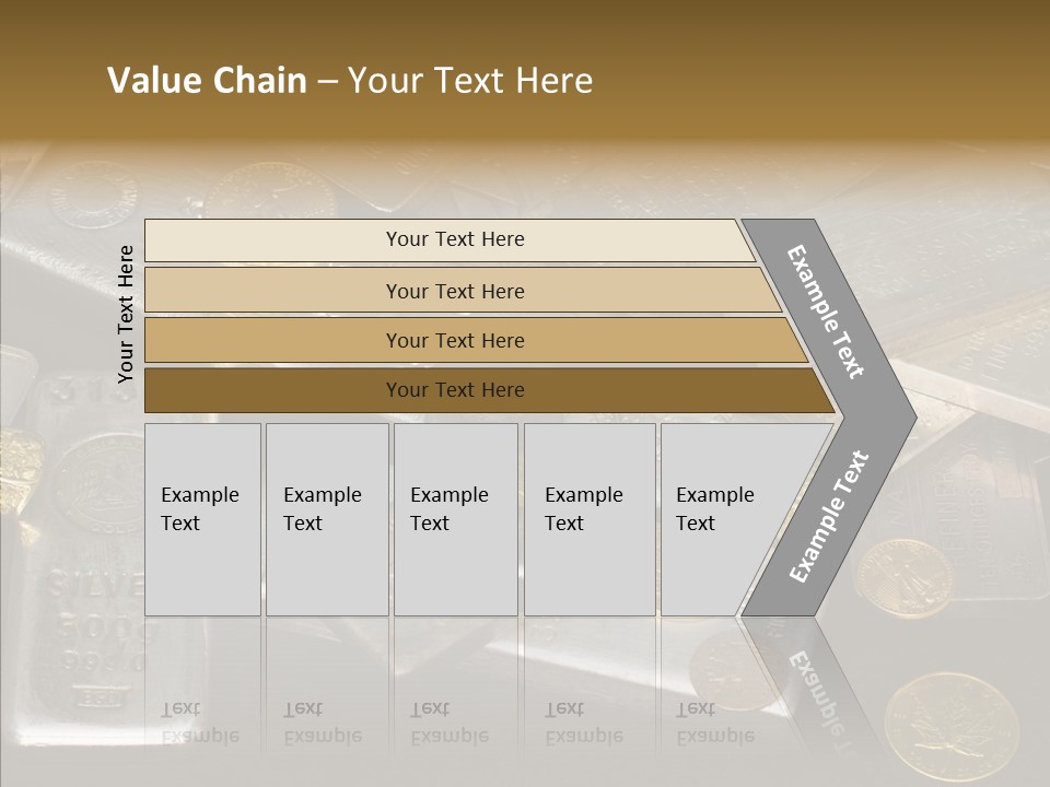 Gold Assay Bar PowerPoint Template