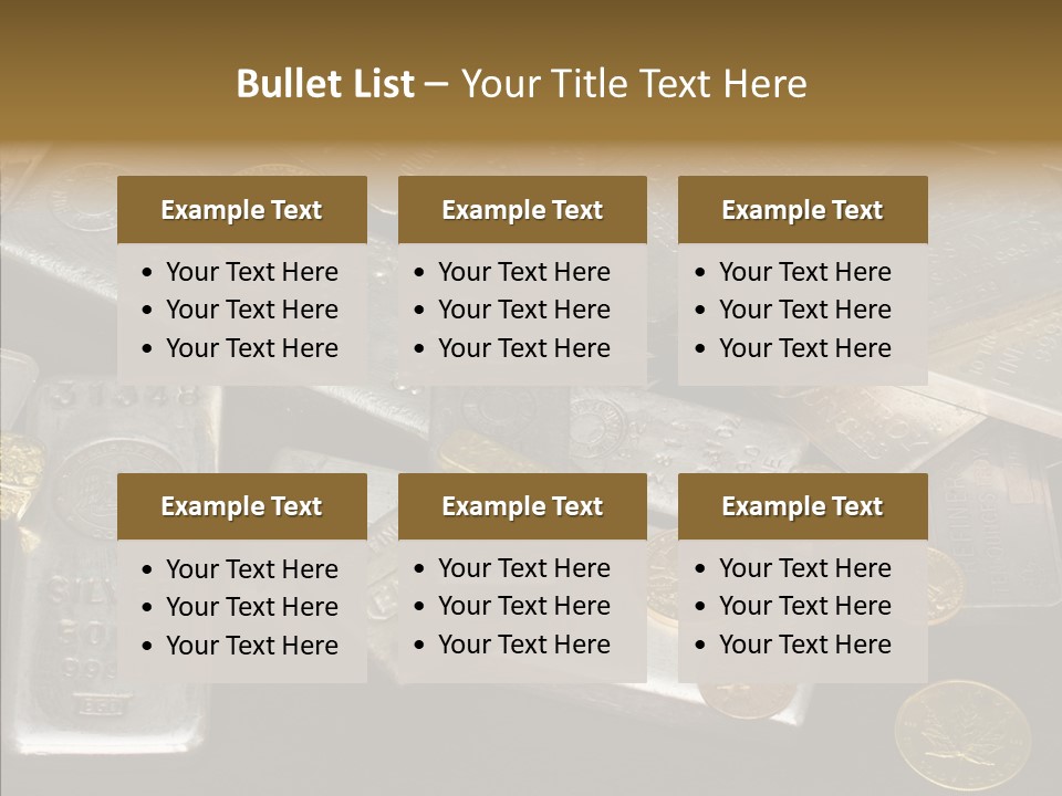 Gold Assay Bar PowerPoint Template