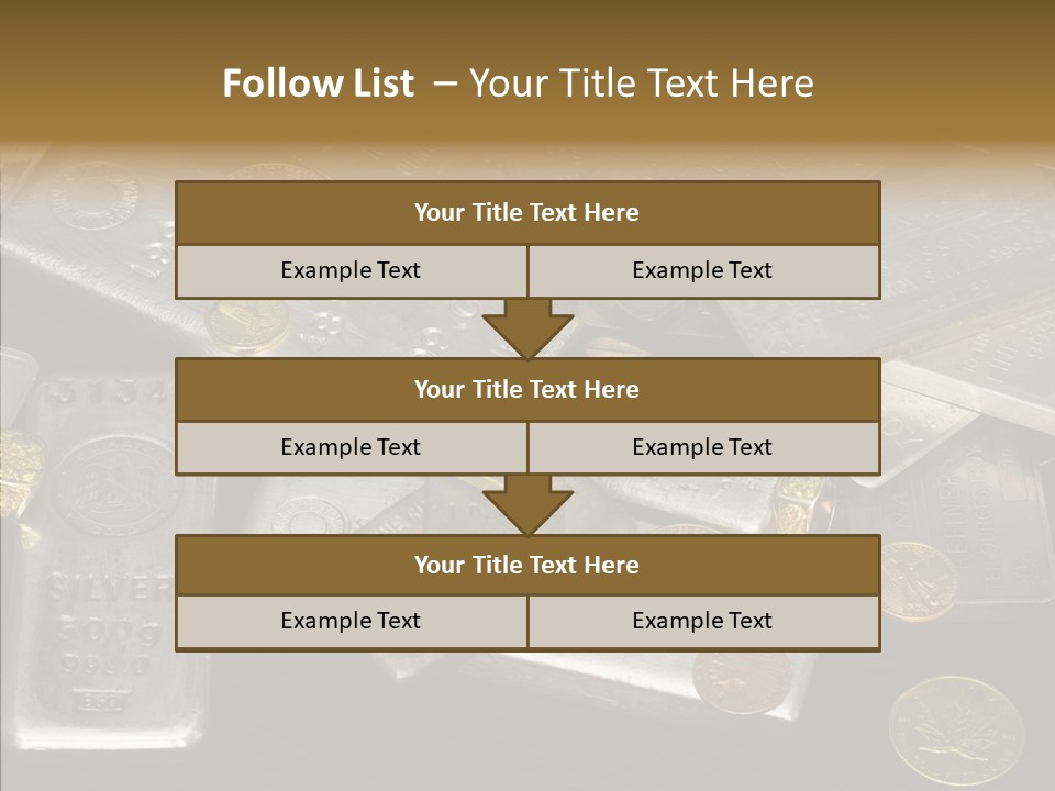 Gold Assay Bar PowerPoint Template