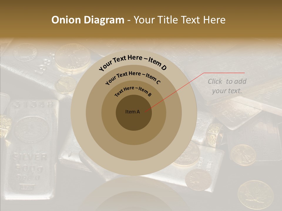 Gold Assay Bar PowerPoint Template