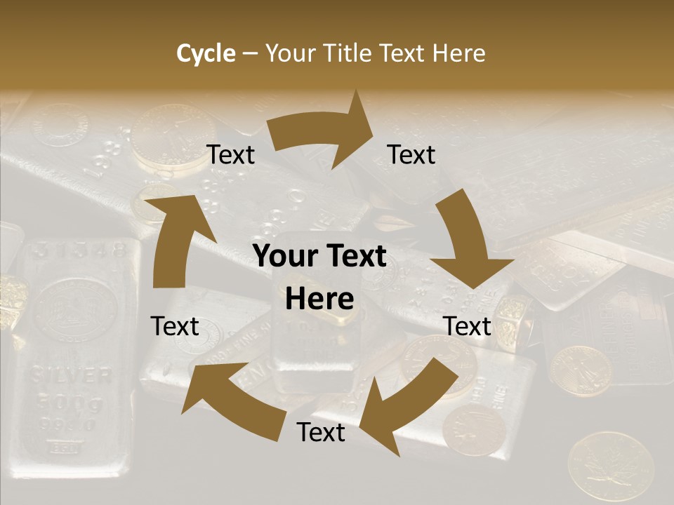 Gold Assay Bar PowerPoint Template
