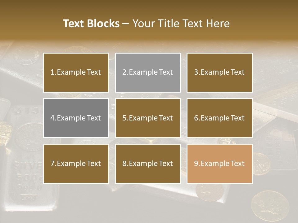 Gold Assay Bar PowerPoint Template
