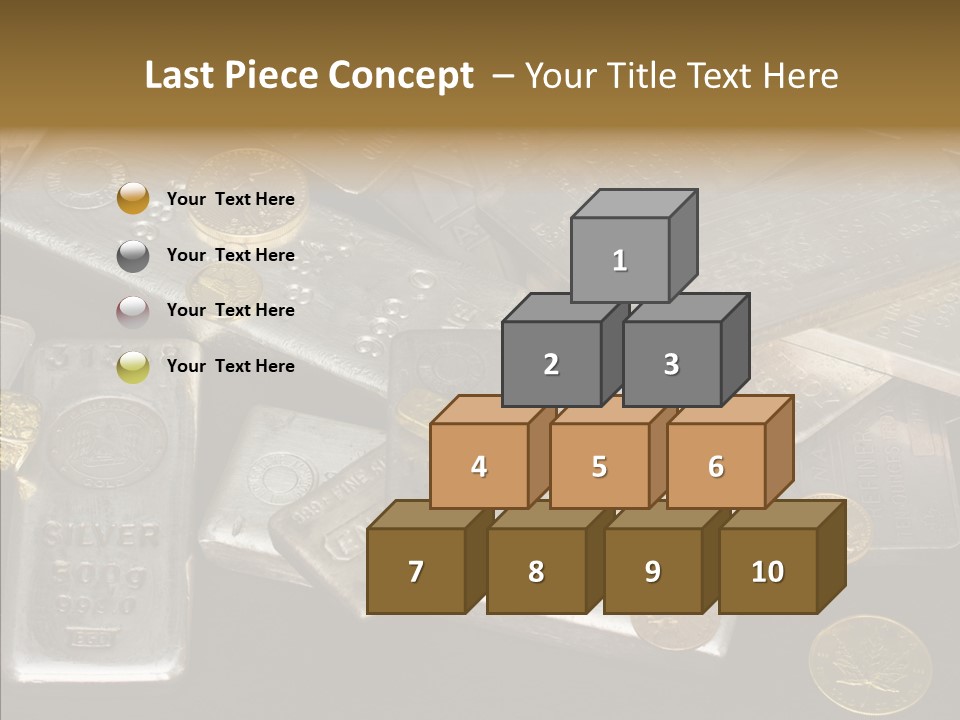 Gold Assay Bar PowerPoint Template
