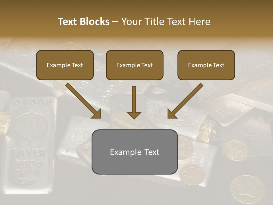 Gold Assay Bar PowerPoint Template