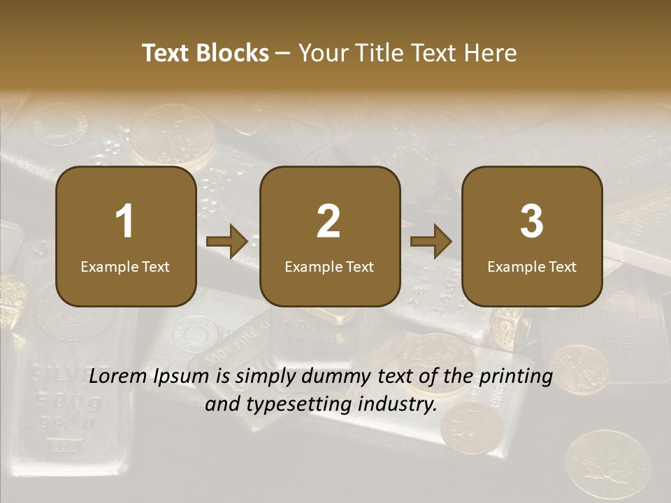 Gold Assay Bar PowerPoint Template