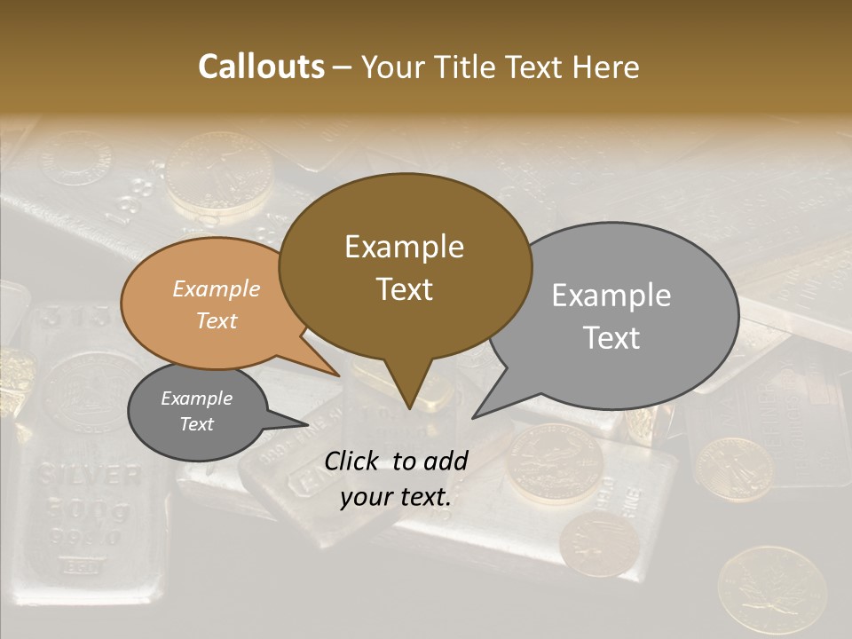 Gold Assay Bar PowerPoint Template
