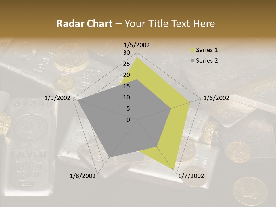 Gold Assay Bar PowerPoint Template
