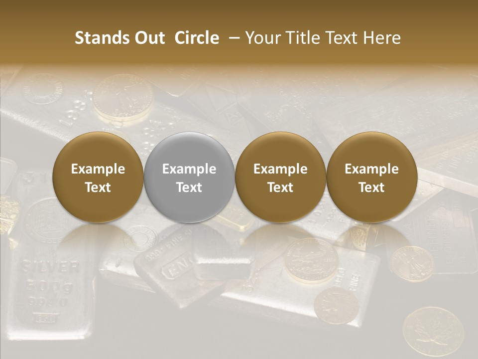 Gold Assay Bar PowerPoint Template