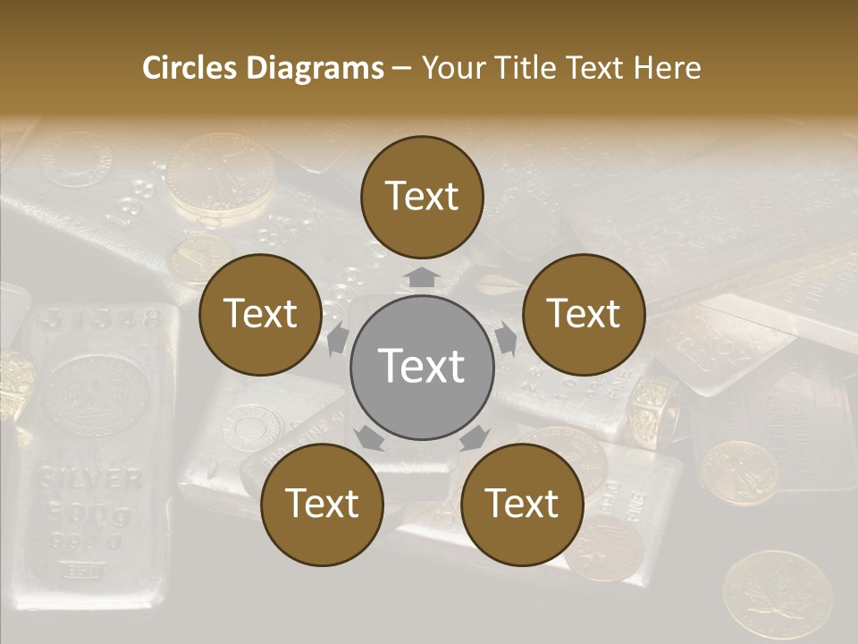Gold Assay Bar PowerPoint Template