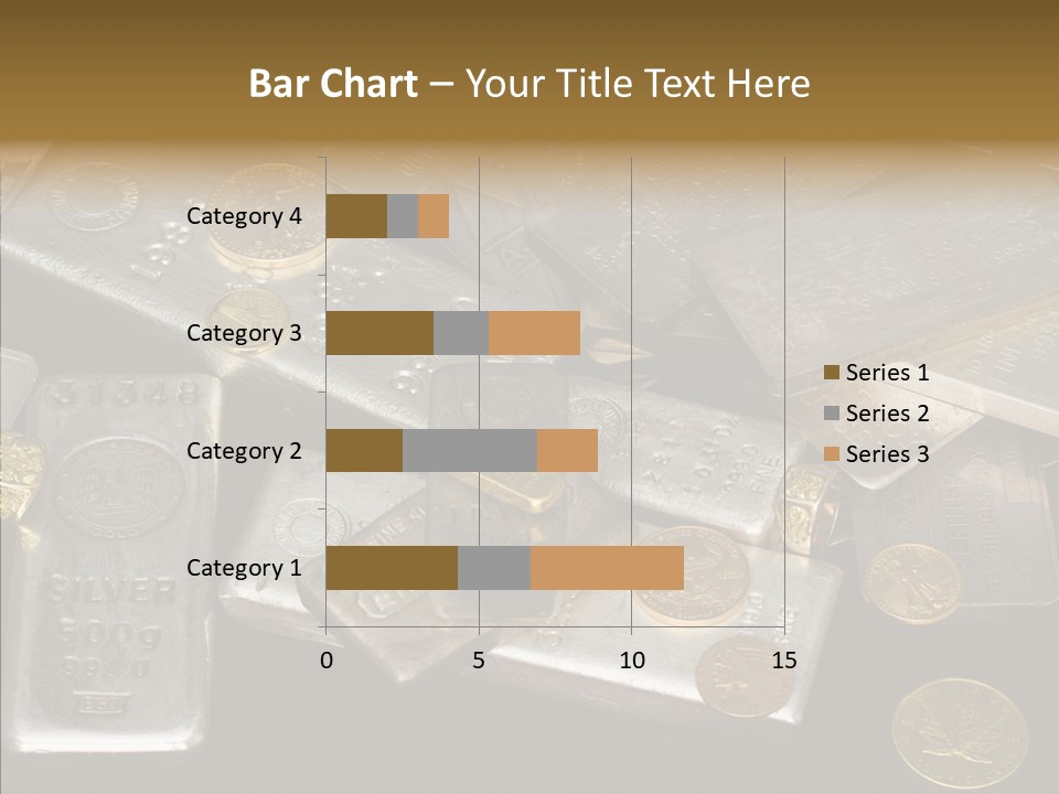 Gold Assay Bar PowerPoint Template