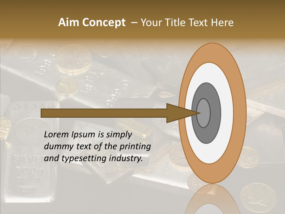 Gold Assay Bar PowerPoint Template