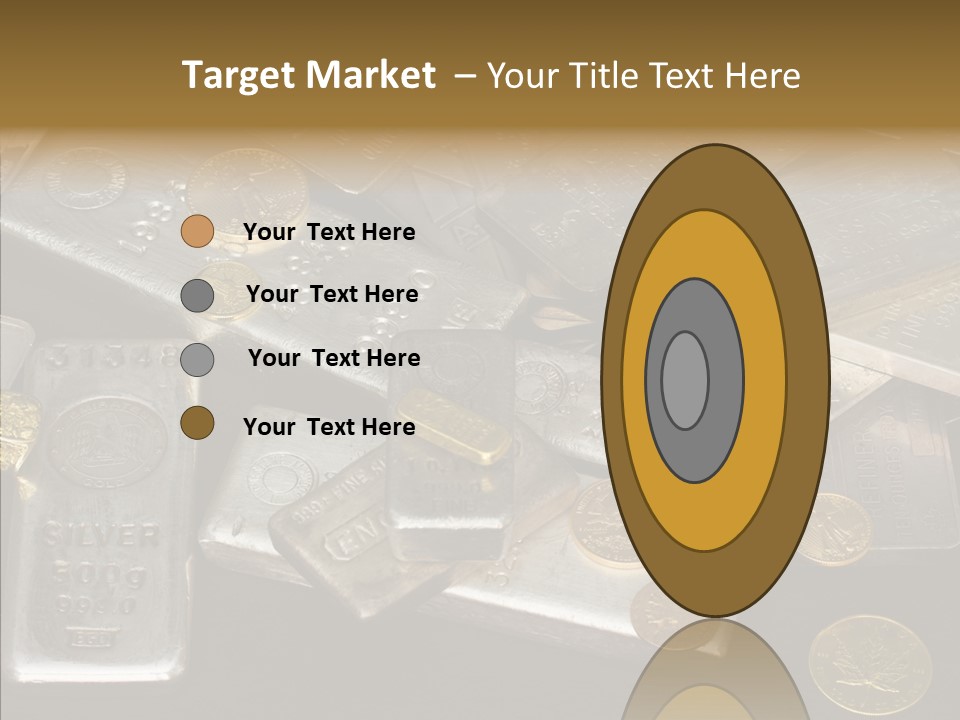 Gold Assay Bar PowerPoint Template