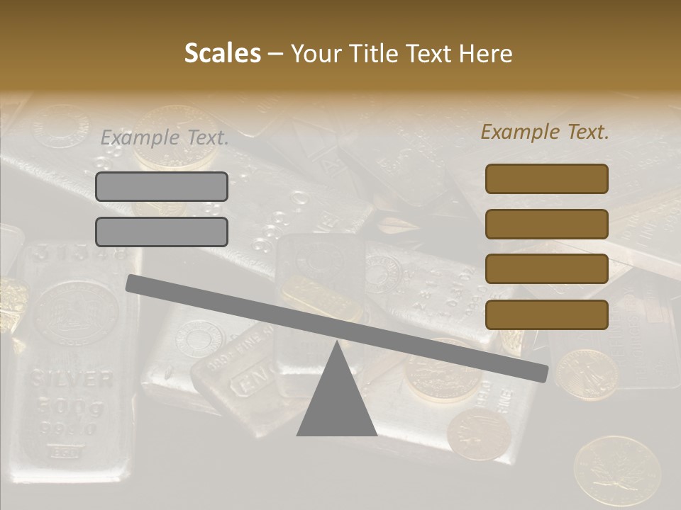 Gold Assay Bar PowerPoint Template