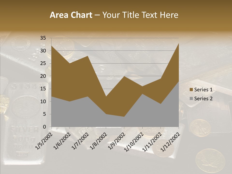 Gold Assay Bar PowerPoint Template