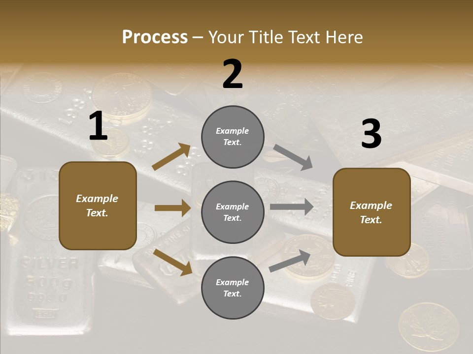 Gold Assay Bar PowerPoint Template