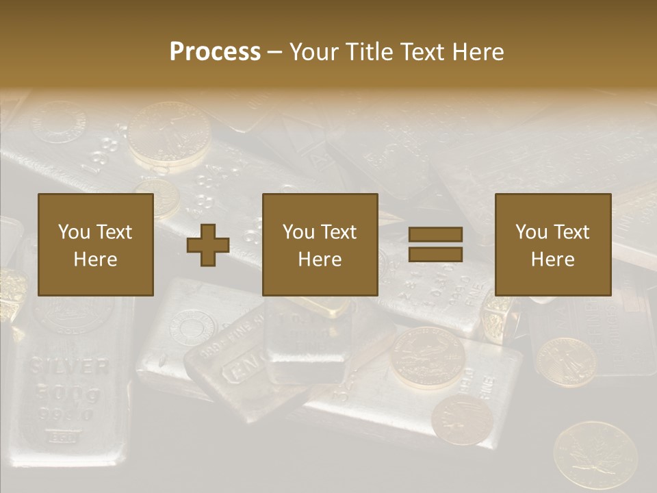 Gold Assay Bar PowerPoint Template