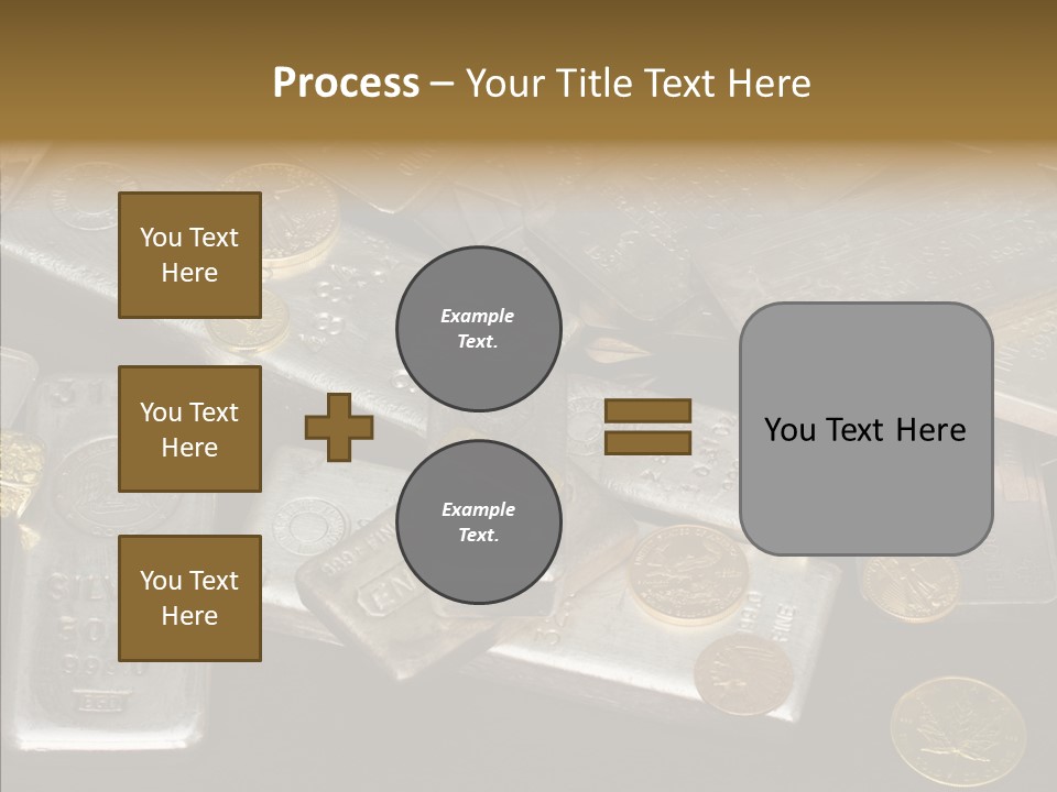 Gold Assay Bar PowerPoint Template
