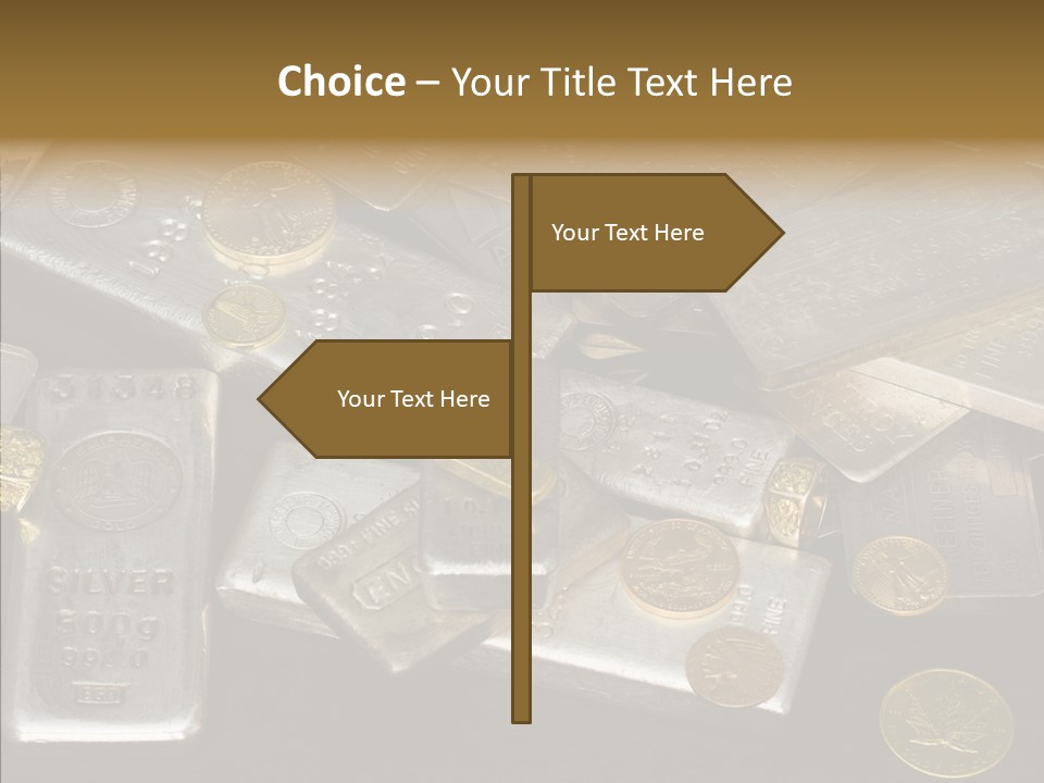 Gold Assay Bar PowerPoint Template
