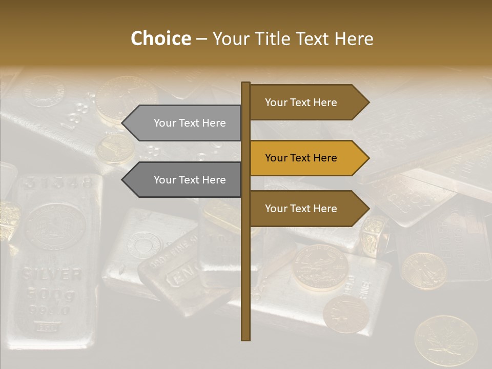 Gold Assay Bar PowerPoint Template