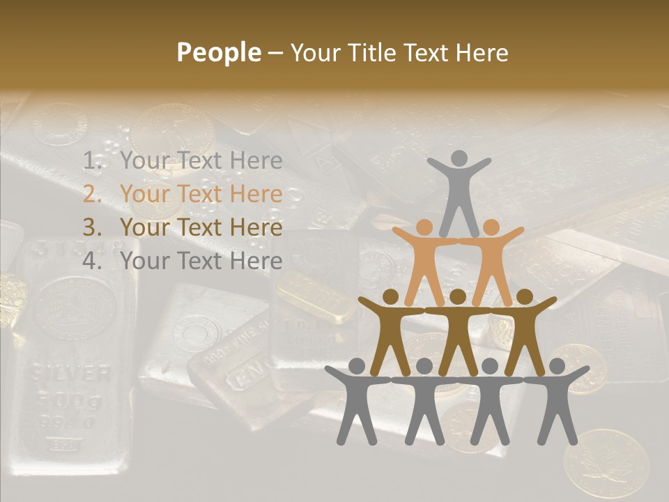Gold Assay Bar PowerPoint Template
