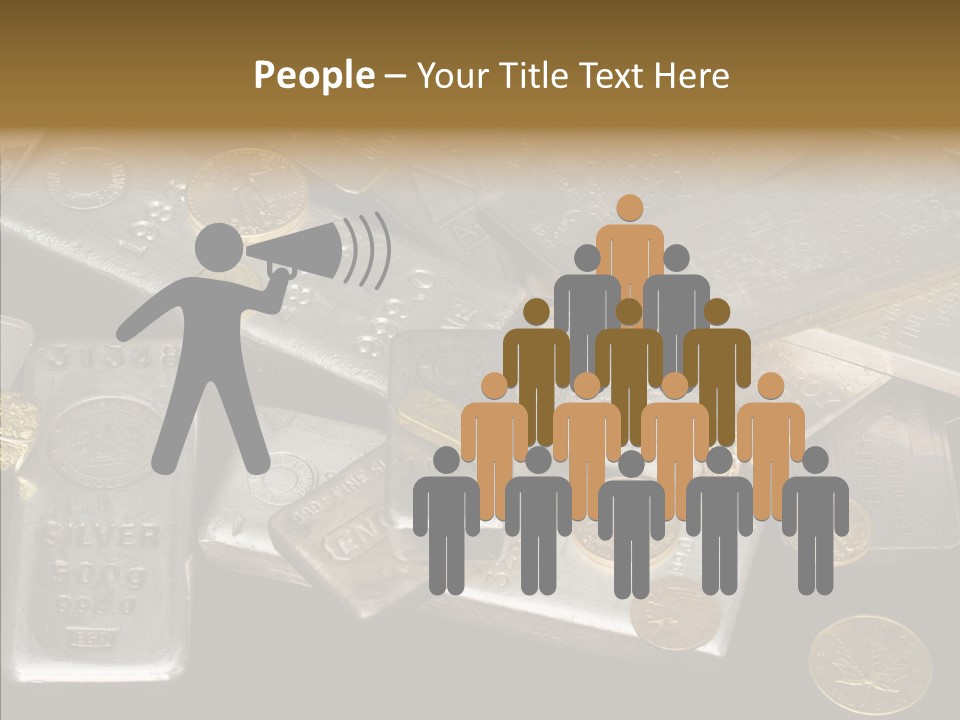 Gold Assay Bar PowerPoint Template