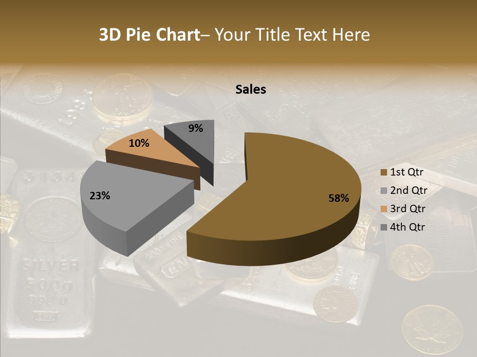 Gold Assay Bar PowerPoint Template