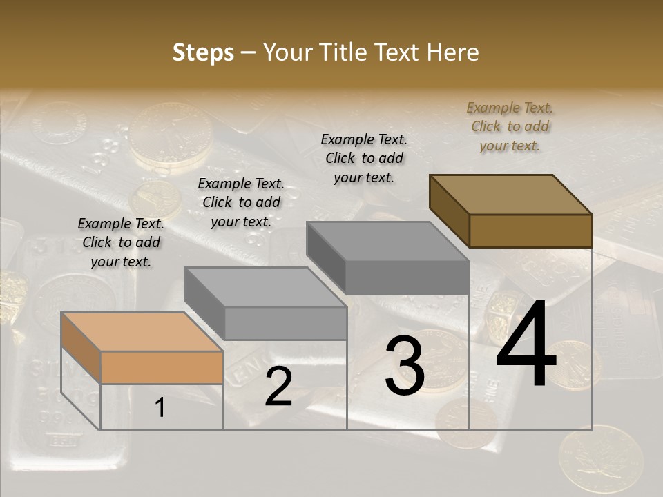 Gold Assay Bar PowerPoint Template