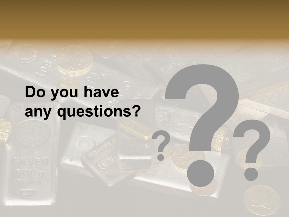 Gold Assay Bar PowerPoint Template