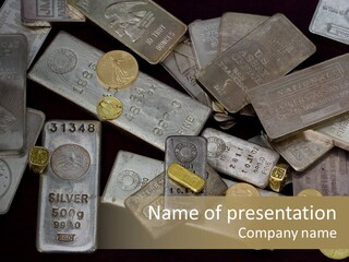 Silver Bar Ounce PowerPoint Template