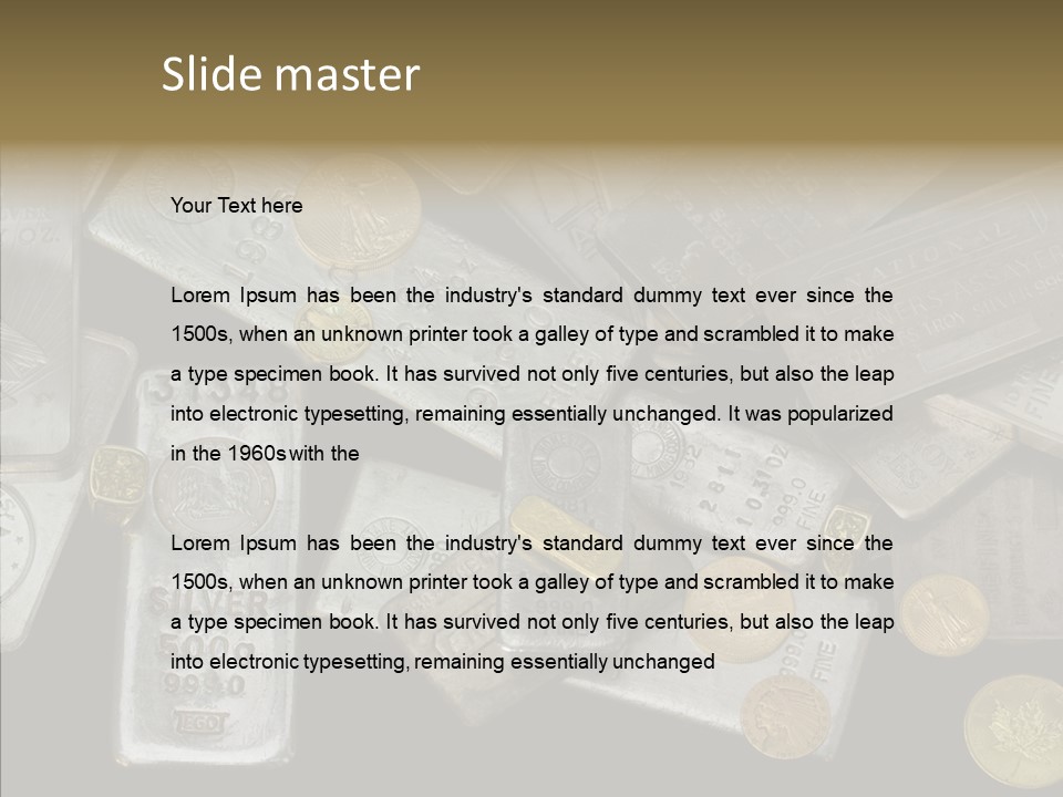 Silver Bar Ounce PowerPoint Template