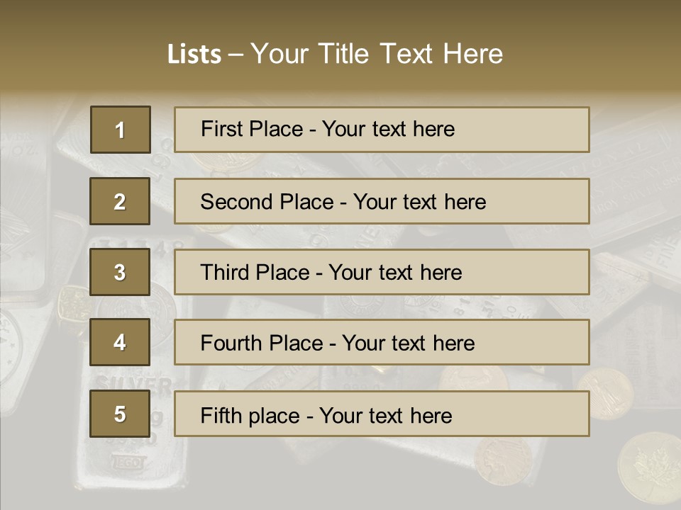 Silver Bar Ounce PowerPoint Template