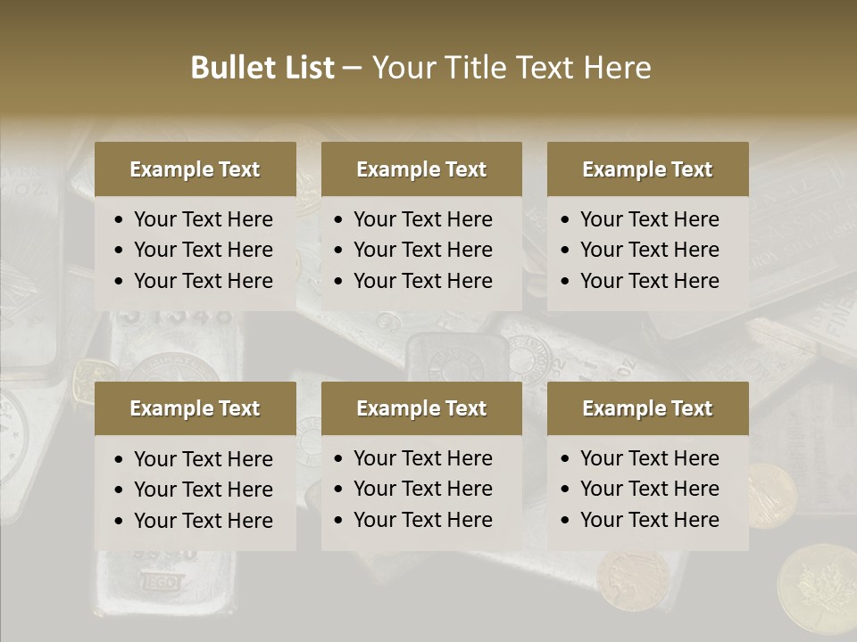 Silver Bar Ounce PowerPoint Template