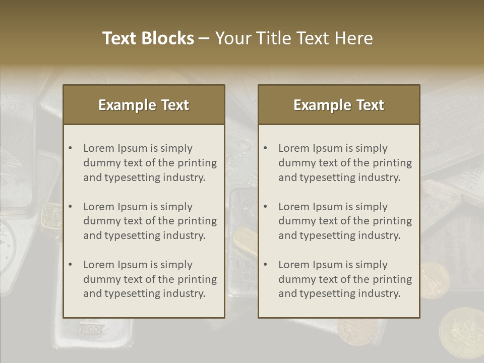 Silver Bar Ounce PowerPoint Template
