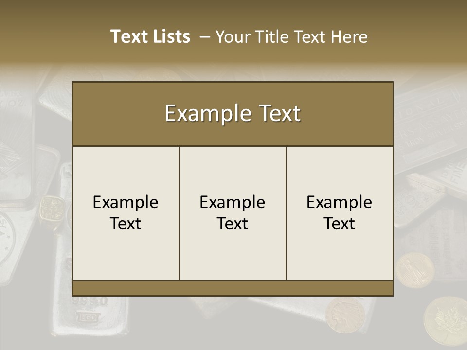 Silver Bar Ounce PowerPoint Template