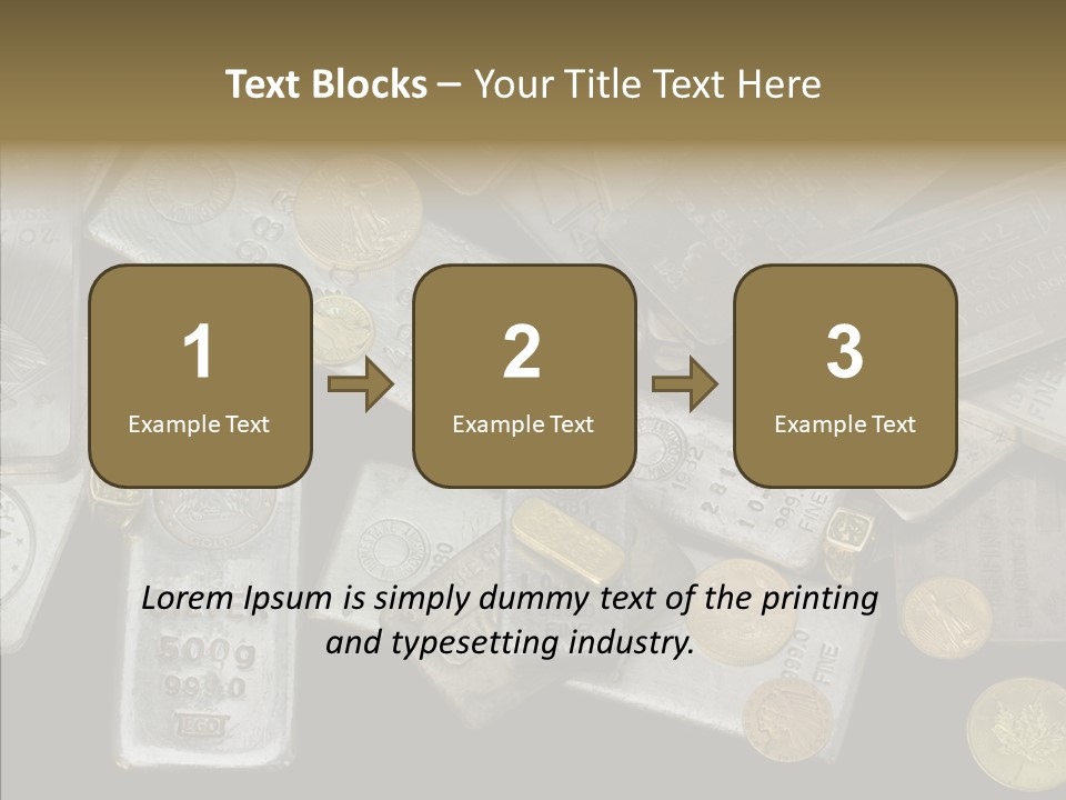 Silver Bar Ounce PowerPoint Template