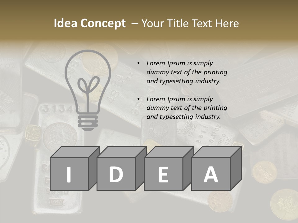 Silver Bar Ounce PowerPoint Template