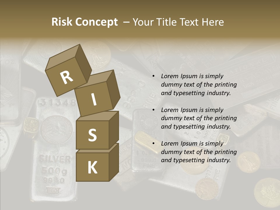 Silver Bar Ounce PowerPoint Template