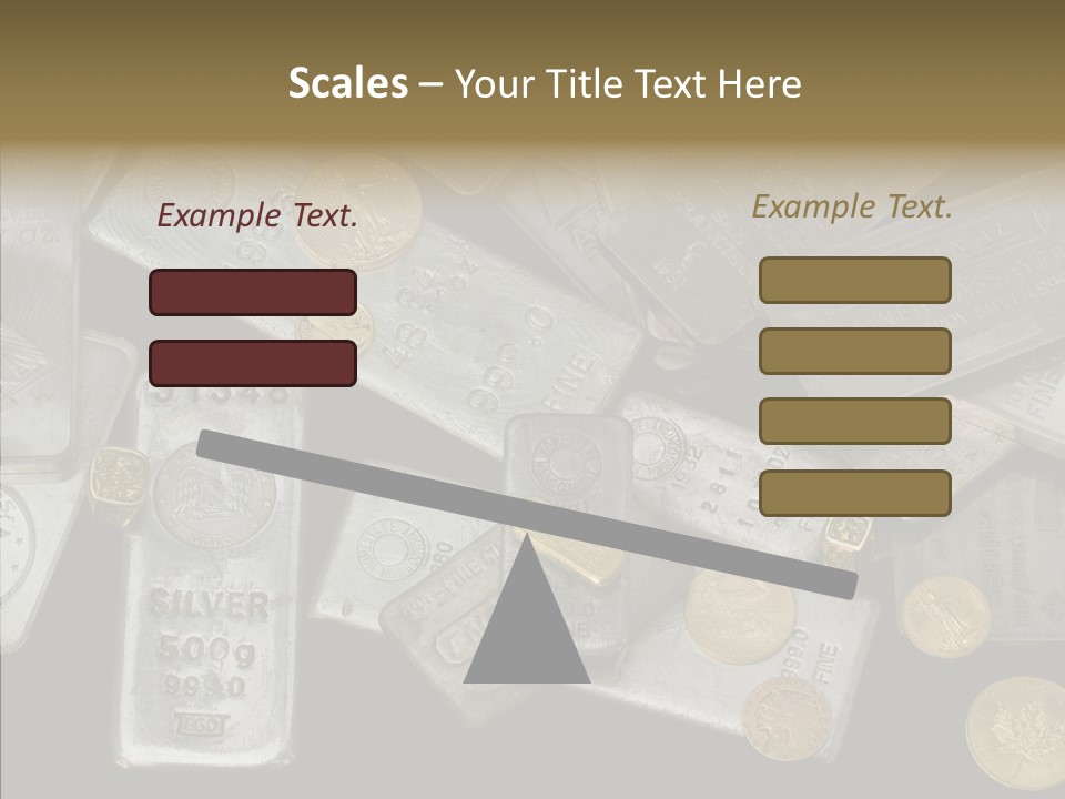 Silver Bar Ounce PowerPoint Template