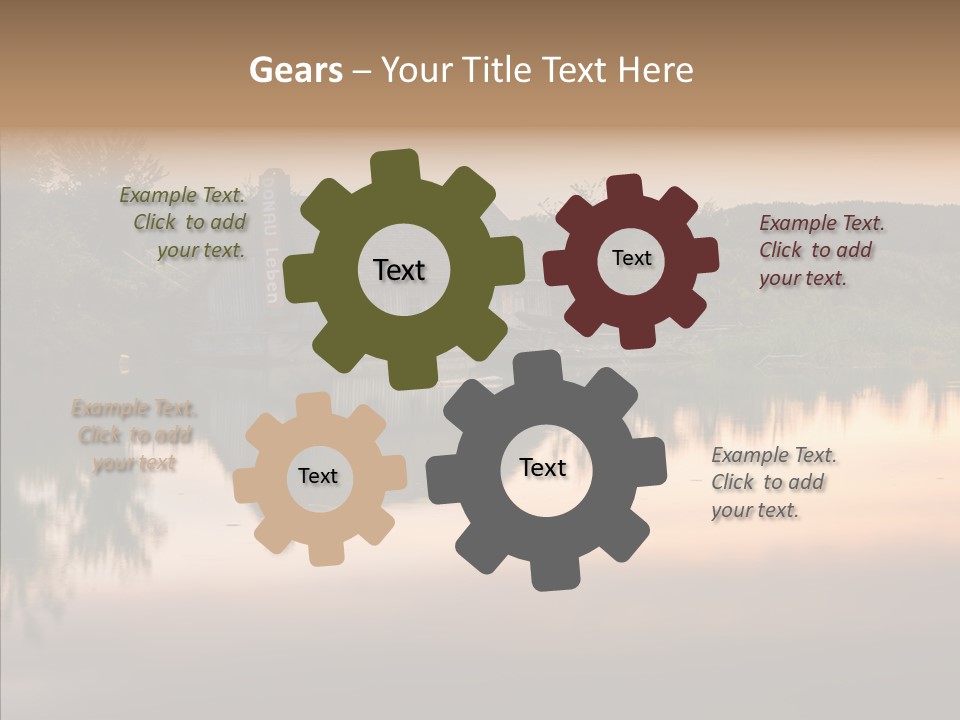 Year Seasons Duemmerung Donau PowerPoint Template