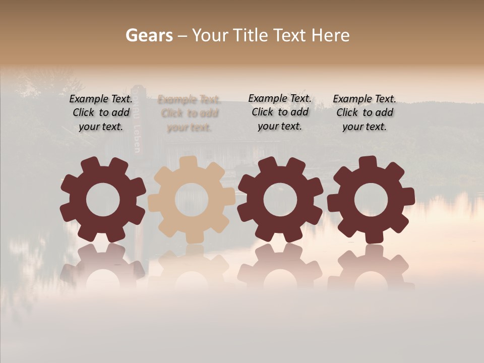 Year Seasons Duemmerung Donau PowerPoint Template