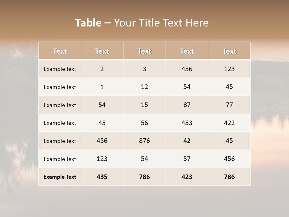 Year Seasons Duemmerung Donau PowerPoint Template
