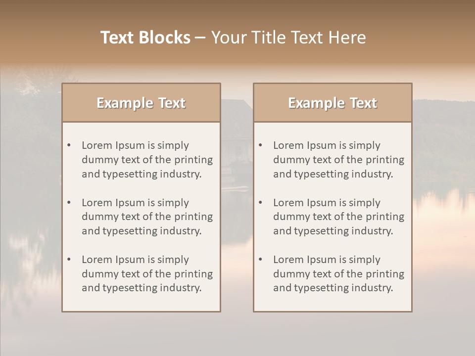 Year Seasons Duemmerung Donau PowerPoint Template