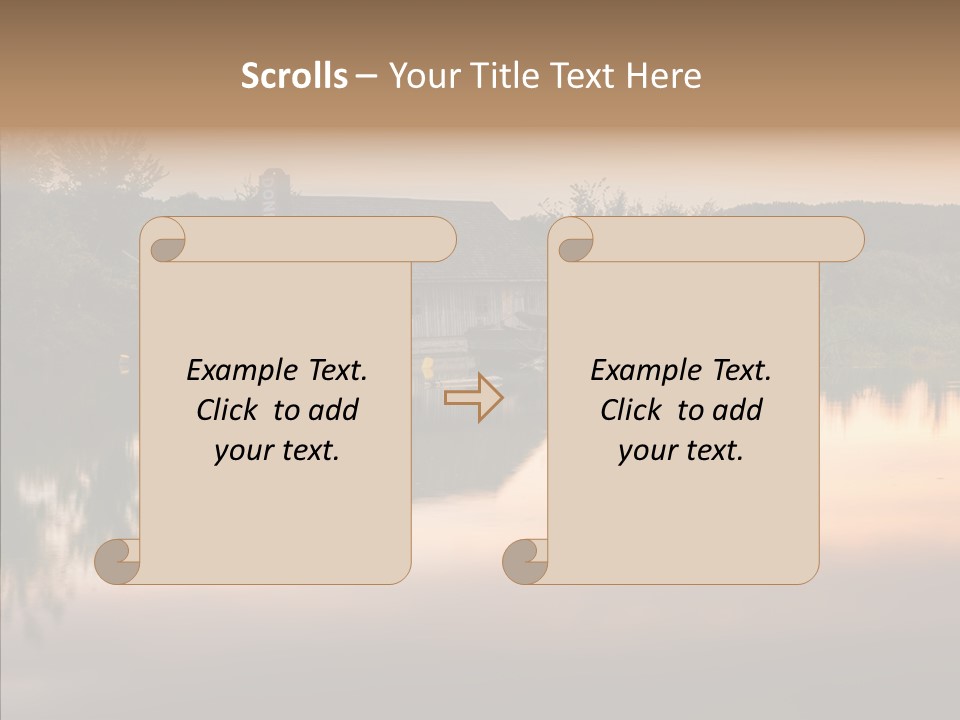 Year Seasons Duemmerung Donau PowerPoint Template