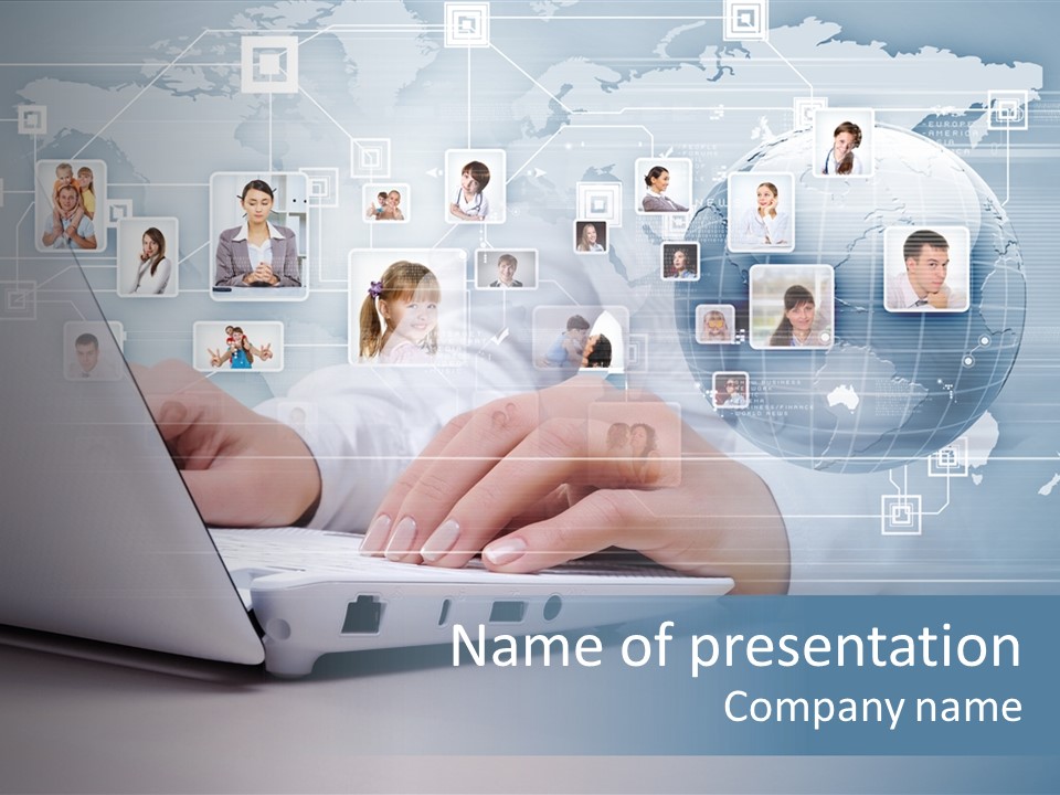 Contact Man Partnership PowerPoint Template