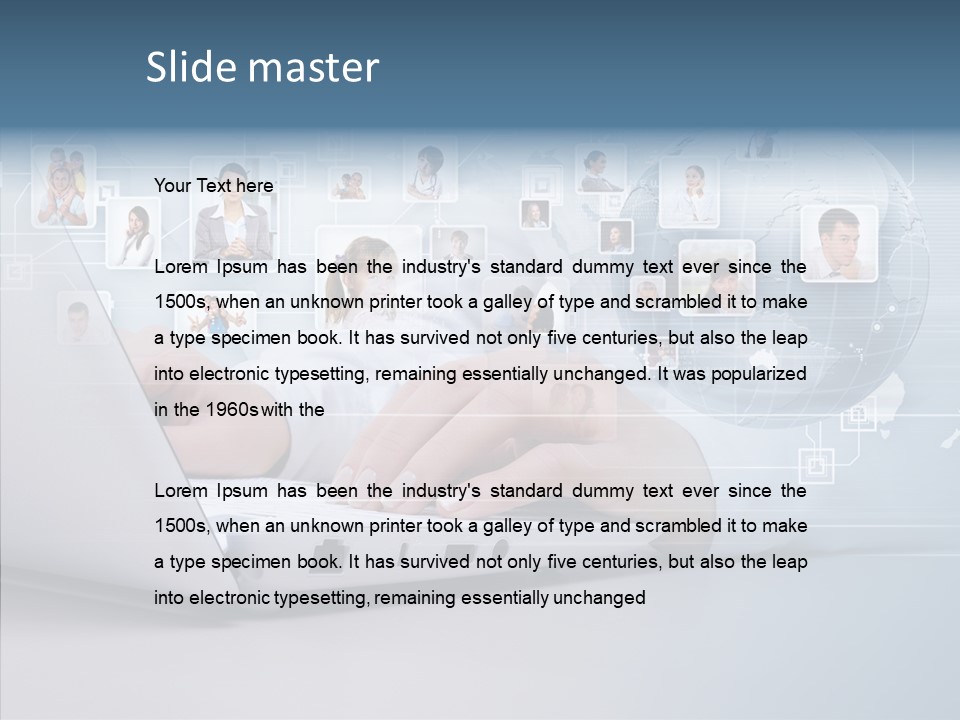 Contact Man Partnership PowerPoint Template