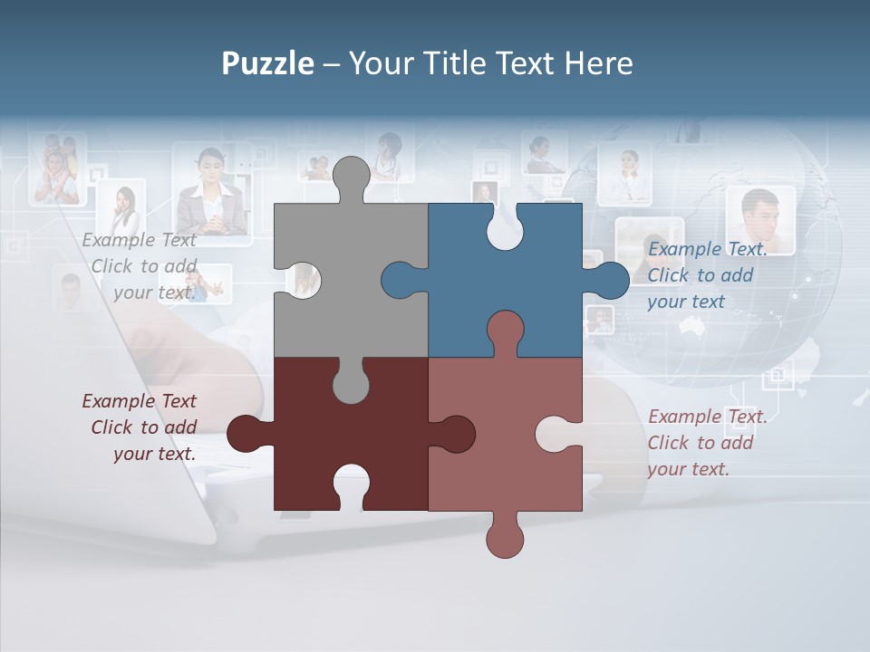 Contact Man Partnership PowerPoint Template