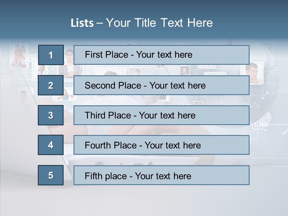 Contact Man Partnership PowerPoint Template